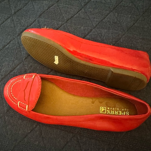 Red Sperry Topsider Penny Loafer Style - Picture 3 of 6